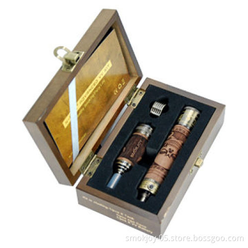 High-quality Wooden E-cigarette N Fire 2 Full Kit with 18650 BatteryNew